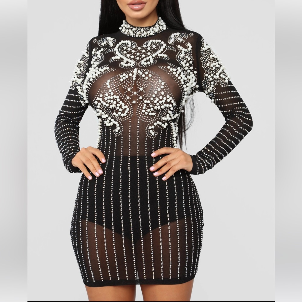 Fashion Nova Burnin’ Love Pearl Dress